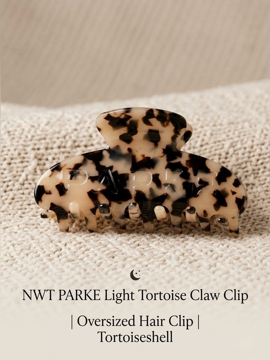 Parke Accessories - NWT PARKE Light Tortoise Claw Clip | Oversized Hair Clip | Tortoiseshell
